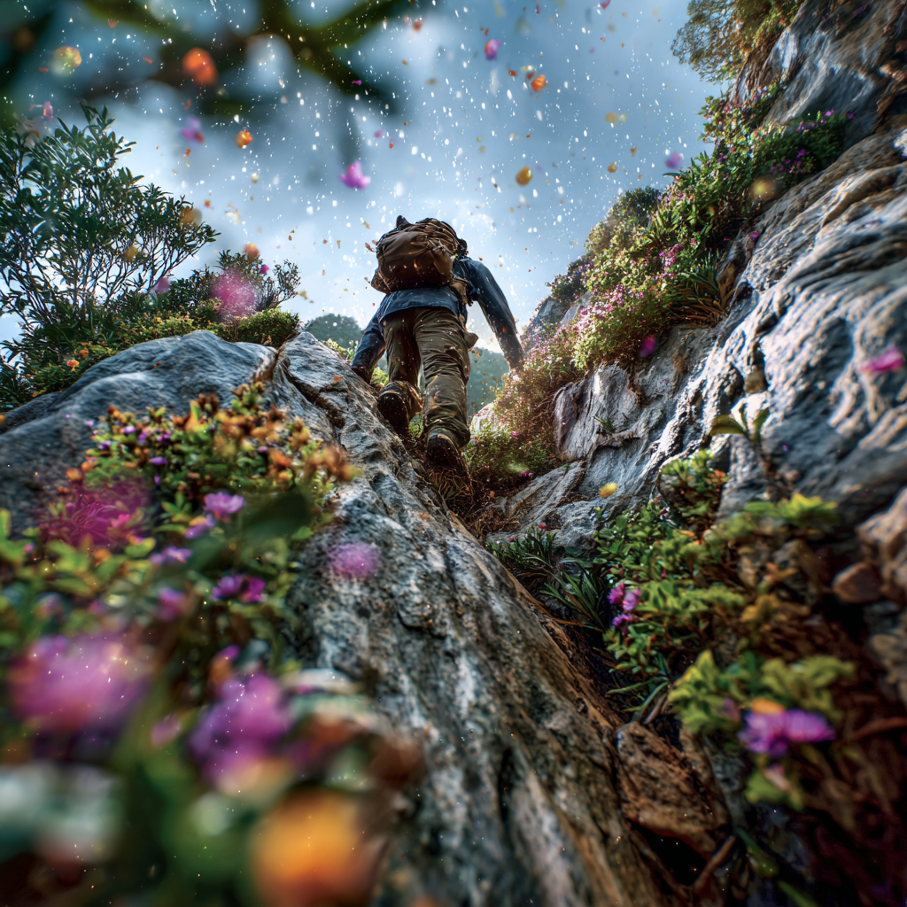 Climbing upward